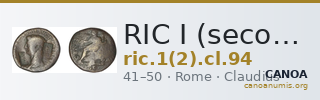 RIC I (second edition) Claudius 94 — CANOA