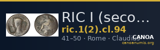RIC I (second edition) Claudius 94 — CANOA