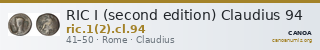 RIC I (second edition) Claudius 94 — CANOA