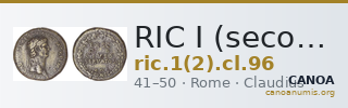 RIC I (second edition) Claudius 96 — CANOA