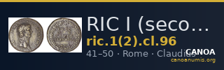 RIC I (second edition) Claudius 96 — CANOA