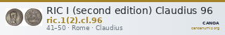 RIC I (second edition) Claudius 96 — CANOA