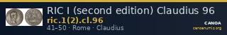 RIC I (second edition) Claudius 96 — CANOA