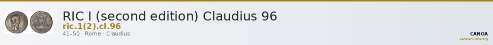 RIC I (second edition) Claudius 96 — CANOA
