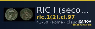 RIC I (second edition) Claudius 97 — CANOA