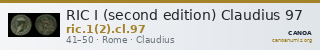 RIC I (second edition) Claudius 97 — CANOA