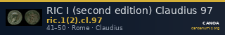 RIC I (second edition) Claudius 97 — CANOA