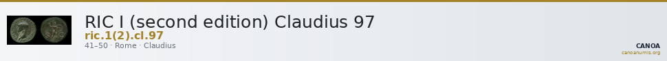 RIC I (second edition) Claudius 97 — CANOA