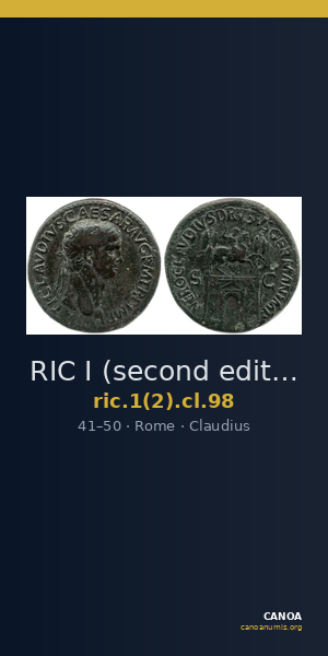 RIC I (second edition) Claudius 98 — CANOA