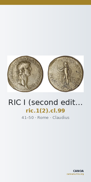 RIC I (second edition) Claudius 99 — CANOA