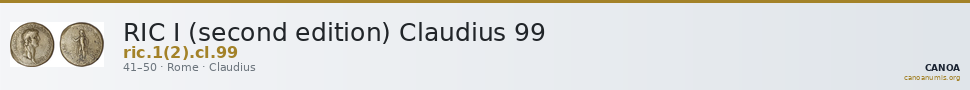 RIC I (second edition) Claudius 99 — CANOA