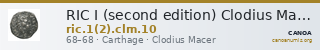 RIC I (second edition) Clodius Macer 10 — CANOA
