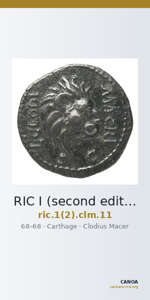 RIC I (second edition) Clodius Macer 11 — CANOA