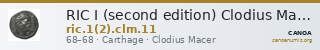 RIC I (second edition) Clodius Macer 11 — CANOA