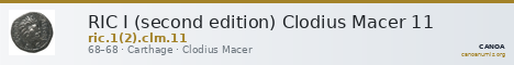 RIC I (second edition) Clodius Macer 11 — CANOA