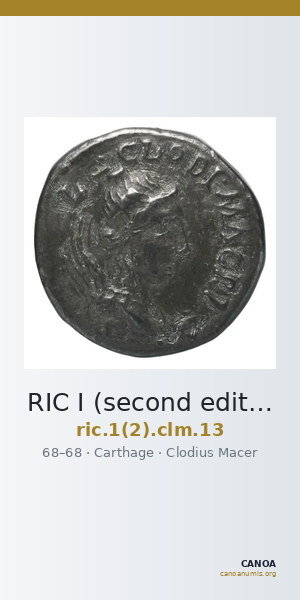 RIC I (second edition) Clodius Macer 13 — CANOA