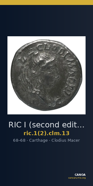 RIC I (second edition) Clodius Macer 13 — CANOA