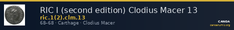 RIC I (second edition) Clodius Macer 13 — CANOA