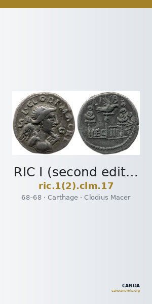 RIC I (second edition) Clodius Macer 17 — CANOA