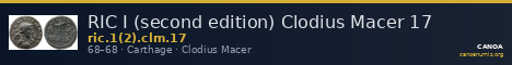 RIC I (second edition) Clodius Macer 17 — CANOA