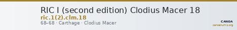 RIC I (second edition) Clodius Macer 18 — CANOA