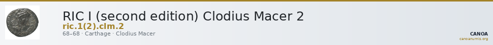 RIC I (second edition) Clodius Macer 2 — CANOA