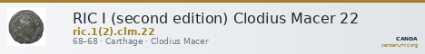 RIC I (second edition) Clodius Macer 22 — CANOA