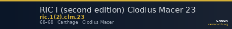 RIC I (second edition) Clodius Macer 23 — CANOA