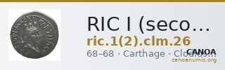 RIC I (second edition) Clodius Macer 26 — CANOA