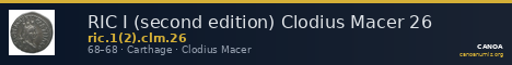 RIC I (second edition) Clodius Macer 26 — CANOA