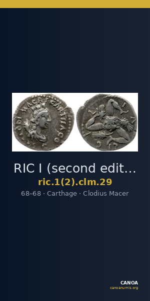 RIC I (second edition) Clodius Macer 29 — CANOA