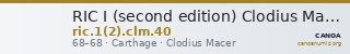 RIC I (second edition) Clodius Macer 40 — CANOA