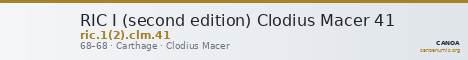 RIC I (second edition) Clodius Macer 41 — CANOA