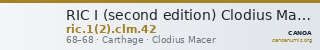 RIC I (second edition) Clodius Macer 42 — CANOA