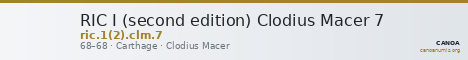 RIC I (second edition) Clodius Macer 7 — CANOA