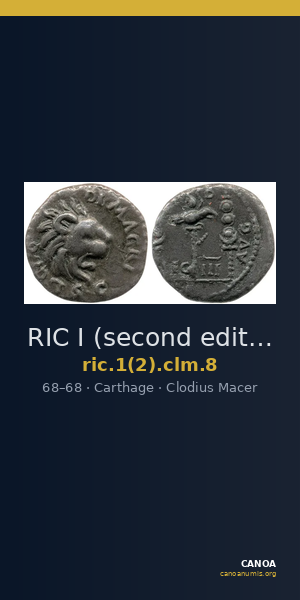 RIC I (second edition) Clodius Macer 8 — CANOA