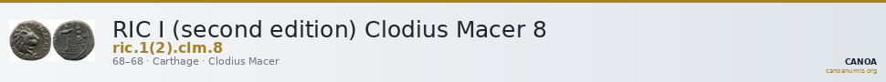 RIC I (second edition) Clodius Macer 8 — CANOA