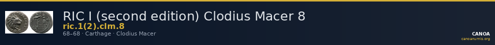 RIC I (second edition) Clodius Macer 8 — CANOA