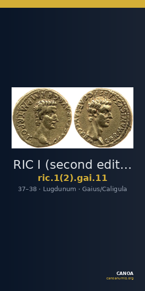 RIC I (second edition) Gaius/Caligula 11 — CANOA