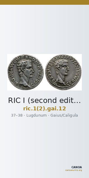 RIC I (second edition) Gaius/Caligula 12 — CANOA