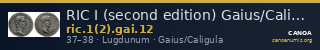 RIC I (second edition) Gaius/Caligula 12 — CANOA