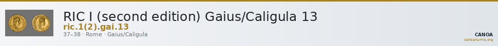 RIC I (second edition) Gaius/Caligula 13 — CANOA