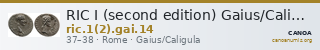 RIC I (second edition) Gaius/Caligula 14 — CANOA