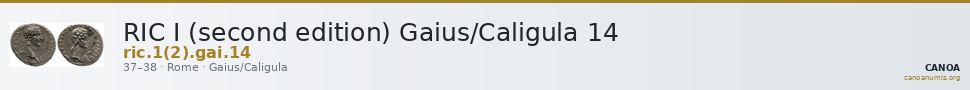 RIC I (second edition) Gaius/Caligula 14 — CANOA