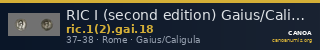 RIC I (second edition) Gaius/Caligula 18 — CANOA