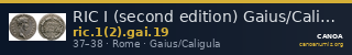 RIC I (second edition) Gaius/Caligula 19 — CANOA