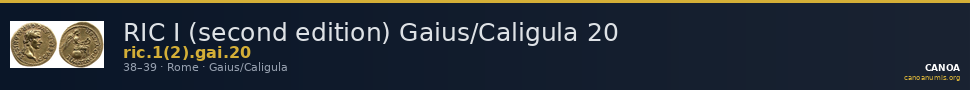RIC I (second edition) Gaius/Caligula 20 — CANOA