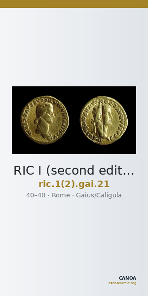 RIC I (second edition) Gaius/Caligula 21 — CANOA