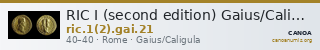 RIC I (second edition) Gaius/Caligula 21 — CANOA