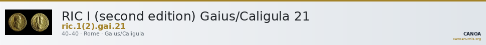 RIC I (second edition) Gaius/Caligula 21 — CANOA